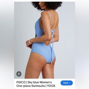 Fisico Sky Blue Women's One-Piece Swimsuit size M NWT